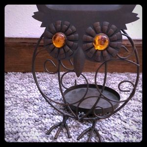 Owl candle holder